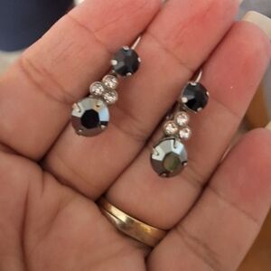 Sorrelli Black and Silver Crystal Earrings